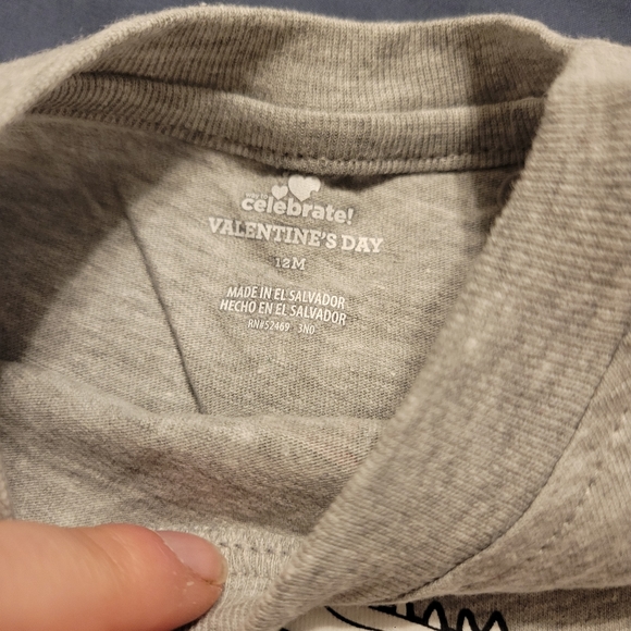 WAY TO CELEBRATE TODDLER BOY'S VALENTINE'S DAY T-REX HEART T-SHIRT SIZE 12M NEW - Picture 3 of 3